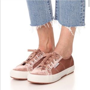 Superga Velvet Low Top Sneakers